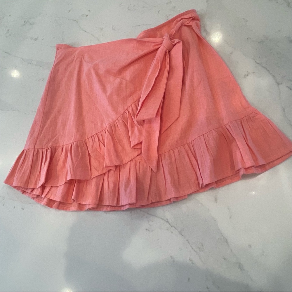 NWOT Amazon Coral Ruffled Wrap Skirt - Picture 14 of 16